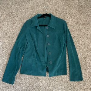 Teal Green Shacket. Vintage. Medium